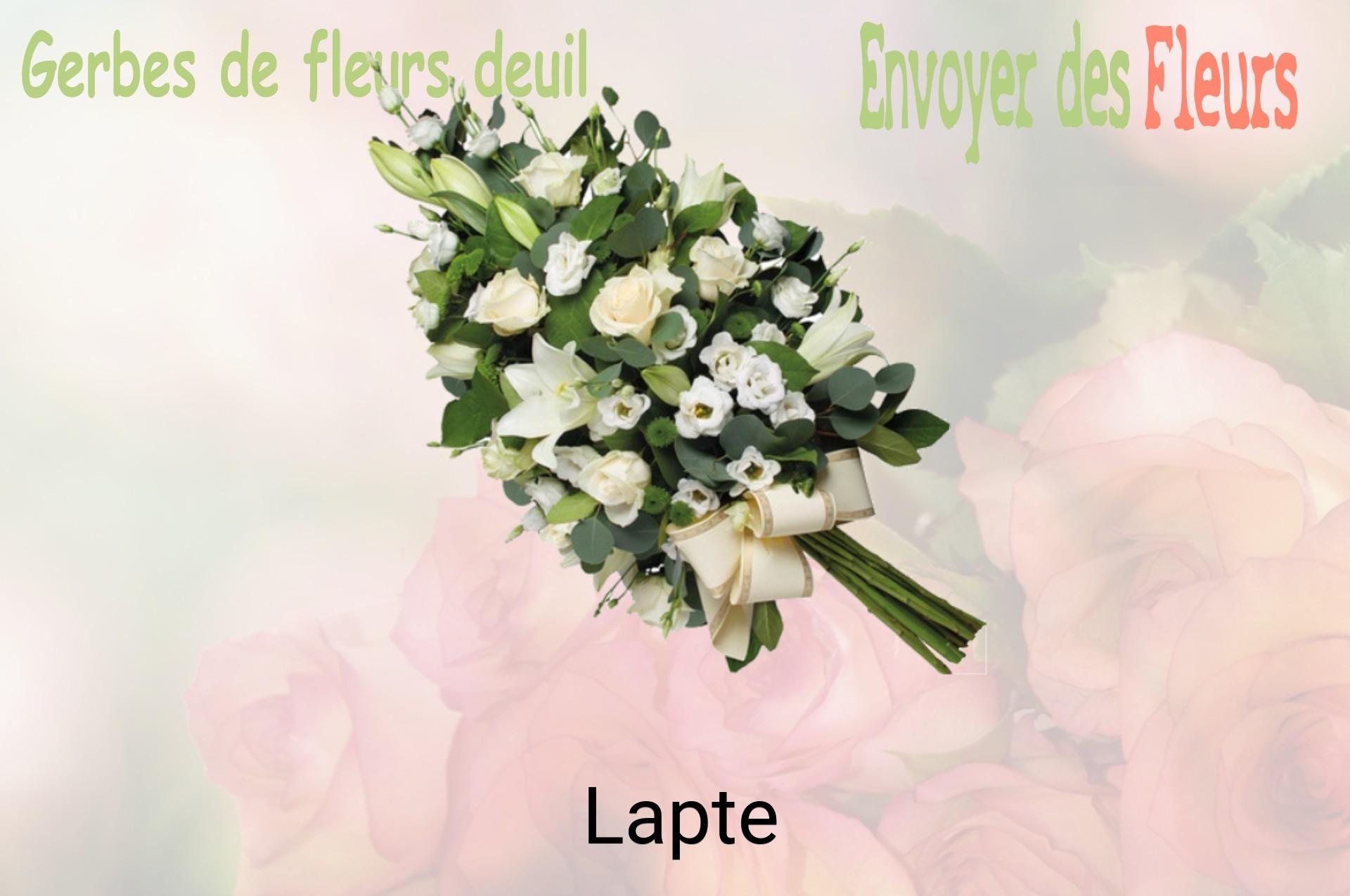 Gerbe de fleurs de deuil livrée à Lapte